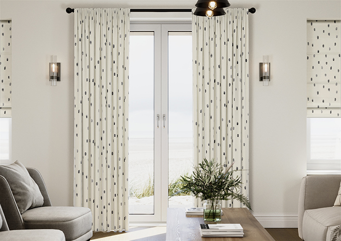 Ink Spots, Grey - Made to Measure Curtains - Image 3
